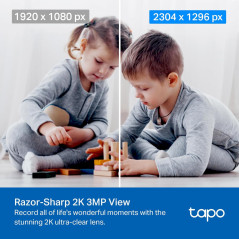 TP-Link Tapo 2K Pan/Tilt Security Camera 2-Pack – Baby & Pet Monitor