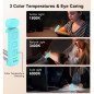 Lampe de Lecture Rechargeable Gritin, 3 Températures, 5 Niveaux, Compacte, Clip Bleu pour Lecteurs