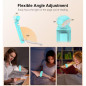 Lampe de Lecture Rechargeable Gritin, 3 Températures, 5 Niveaux, Compacte, Clip Bleu pour Lecteurs