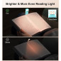 Lampe de Lecture Rechargeable Gritin, 3 Températures, 5 Niveaux, Compacte, Clip Bleu pour Lecteurs