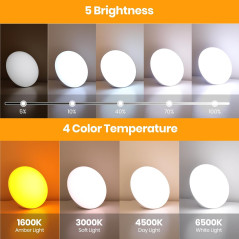 LASTAR 10,000 Lux Sun Lamp with 4 Colors, 5 Brightness & Timer