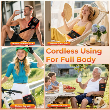 Cordless Red & Infrared Light Therapy Pad 660&850nm for Body, Portable, Home & Outdoor Use (13.6x5.9)