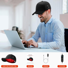 Casque Laser Croissance Cheveux - Lumière Rouge Thérapie