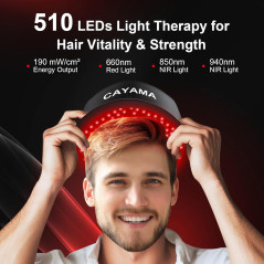 CAYAMA Red Light Therapy Hair Cap – 510 LEDs for Fuller Hair