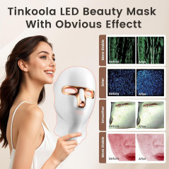 Masque LED Visage & Cou Rechargeable - Thérapie Lumière Roja