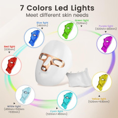 Red Light Therapy Mask for Face & Neck | USB-C LED Infrared Mask