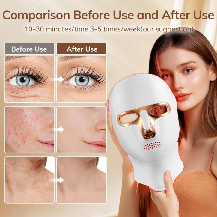 Cordless Red Light Therapy Face Mask, USB-C Rechargeable Infrared LED Mask for Home, Travel & Sleep Cordless Red Light Therapy Face Mask, USB-C Rechargeable Infrared LED Mask for Home, Travel & Sleep
