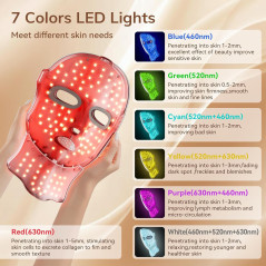 Cordless Red Light Therapy Mask for Face | USB-C Rechargeable LED Mask