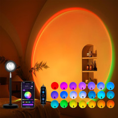 Sunset Lamp Projection with 21 Colors, 180° Rotation & APP Control