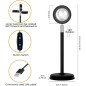 Lampe Projection Coucher de Soleil 21 Couleurs, Rotation 180°, Interrupteur & Contrôle APP, Déco Chambre & Fête