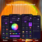 Lampe Projection Coucher de Soleil 21 Couleurs, Rotation 180°, Interrupteur & Contrôle APP, Déco Chambre & Fête