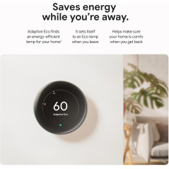 Google Nest Learning Thermostat 4th Gen + Sensor 2nd Gen - Obsidian