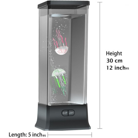 COLORLIFE Lampe de Table Méduse Électrique à Lumière Changeante pour Enfants et Adultes - Noir