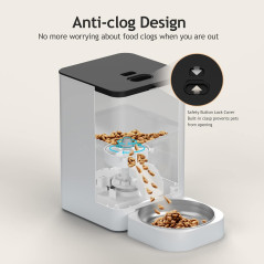 VOLUAS Automatic Cat Feeder with 4 Meals, Voice Recorder & Portion Control