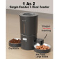 Dual Automatic Cat Feeder for 2 Cats, 6 Meals/Day, 12 Portions, 4.2L, Voice Record, Timer - Black Dual Automatic Cat Feeder for 2 Cats, 6 Meals/Day, 12 Portions, 4.2L, Voice Record, Timer - Black