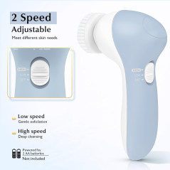 Brosse Nettoyante Visage COSLUS 2-en-1 Silicone Étanche