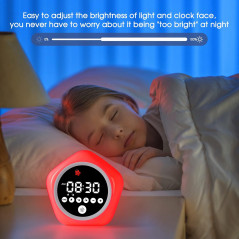 Kids Alarm Clock: Toddler Sleep Training with Green & Red Light