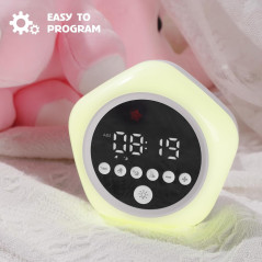 Kids Alarm Clock with Green & Red Light, Toddler Sleep Training OK to Wake Clock for Children
