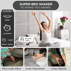 Sonic Bomb Dual Loud Alarm Clock with Bed Shaker & Battery Backup