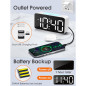 Cadmos Réveil Super Fort pour Adultes et Enfants avec Lumière Nocturne 7 Couleurs, Volume Réglable, Charge USB Cadmos Réveil Super Fort pour Adultes et Enfants avec Lumière Nocturne 7 Couleurs, Volume Réglable, Charge USB