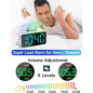 Cadmos Réveil Super Fort pour Adultes et Enfants avec Lumière Nocturne 7 Couleurs, Volume Réglable, Charge USB Cadmos Réveil Super Fort pour Adultes et Enfants avec Lumière Nocturne 7 Couleurs, Volume Réglable, Charge USB