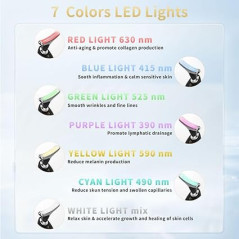 Multifunctional Facial Beauty Device with LED Light & Vibration for Skin