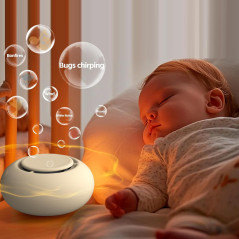 Machine à Sons Blancs Bébé – 12 Sons, Minuterie, 15h Autonomie