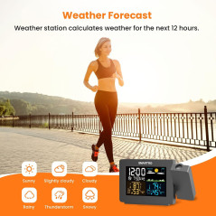 SMARTRO SC91 Projection Alarm Clock with Weather Station & Thermometer