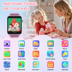 Smart Kids Watch for Girls 5-12 | HD Camera, Games, Alarm & Gifts