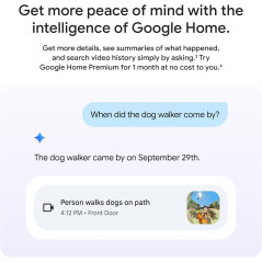 Google Nest Doorbell Wired 3rd Gen - 2K Video, Night Vision, 2-Way Audio, Live View, Snow, 2025 Model