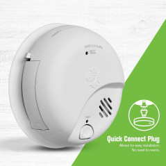 Alarme combinée fumée et monoxyde de carbone First Alert SMICO100-AC, câblée avec batterie de secours, 1 unité
