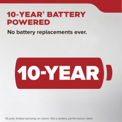 Kidde Smoke Detector with 10-Year Battery & LED Warning Indicators