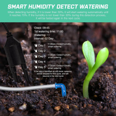 Automatic Indoor Plant Waterer for 15 Pots, Programmable Drip Irrigation with Smart Humidity Sensor
