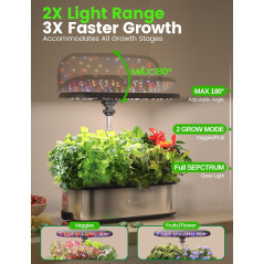LetPot LPH-SE 12-Pod Smart Hydroponic Herb Garden Kit with WiFi & LED
