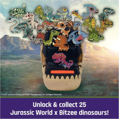 BITZEE Jurassic World Interactive Dinosaur Toy with 25 Dinosaurs, Touch-Activated, Connectable Pods, Digital Pet Gift