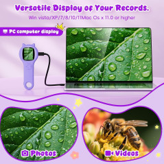 Microscope Pliable Enfant - Kit Science STEM Cadeau Fille 5-12 ans