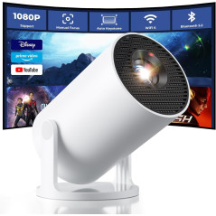 Mini Projecteur CLOKOWE WiFi Bluetooth, 1080P, Rotation 180°