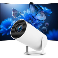 Mini Portable 4K Projector with WiFi 6, BT 5.2, Auto Keystone & Rotation