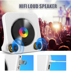 Lecteur CD Bluetooth Portable Gueray avec Radio FM et USB