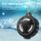 EBODA Bluetooth Shower Speaker - IP67 Waterproof, Floating, LED Light, 2000mAh, True Wireless Stereo - Black EBODA Bluetooth Shower Speaker - IP67 Waterproof, Floating, LED Light, 2000mAh, True Wireless Stereo - Black