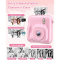 Kids Instant Print Camera 48MP Selfie Digital Toy with 32GB Card & Print Paper for Ages 4-9 - Pink