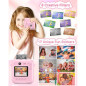 Kids Instant Print Camera 48MP Selfie Digital Toy with 32GB Card & Print Paper for Ages 4-9 - Pink