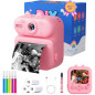 Gleeglee Kids Instant Print Camera 1080P - Pink Cat Toy for Ages 3-10, Perfect Christmas Birthday Gift Gleeglee Kids Instant Print Camera 1080P - Pink Cat Toy for Ages 3-10, Perfect Christmas Birthday Gift