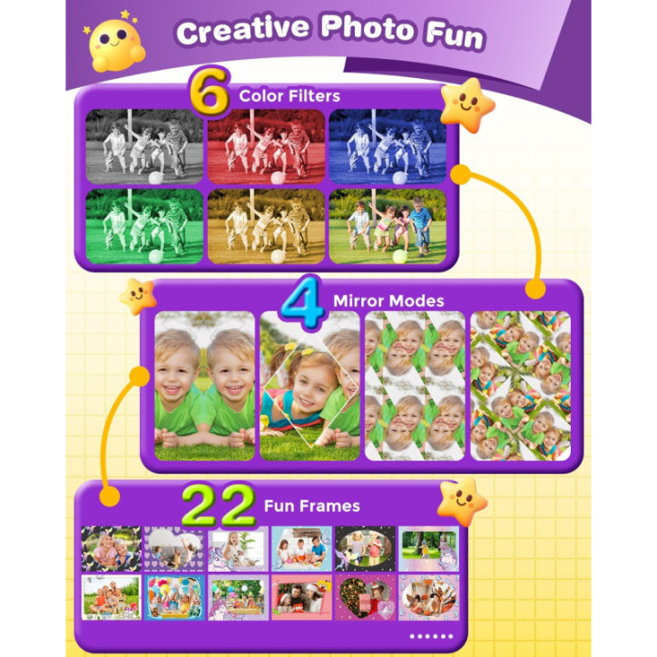 Kids Instant Print Camera for Girls & Boys 3-12 - 1080P HD Digital Photo & Video Toy, Purple Kids Instant Print Camera for Girls & Boys 3-12 - 1080P HD Digital Photo & Video Toy, Purple