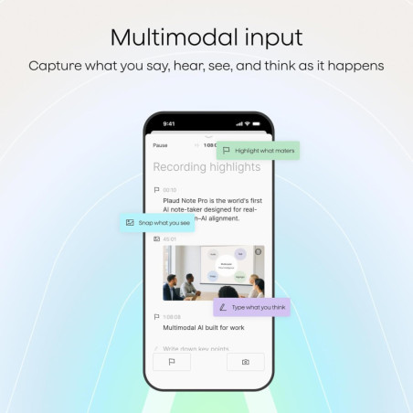 Plaud Note AI Voice Recorder - 112 Lang, 64GB, Transcribe & Summarize