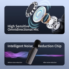 2 Pack Wireless Mini Lavalier Mics for iPhone & Android – 65ft Range