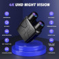 Jumelles Vision Nocturne 4K avec Écran HD 3, Batterie 5000mAh, Carte 32GB, Noir - Camping & Sécurité Jumelles Vision Nocturne 4K avec Écran HD 3, Batterie 5000mAh, Carte 32GB, Noir - Camping & Sécurité
