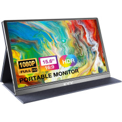 KYY 15.6 Portable 1080P FHD USB-C Gaming Monitor with Speakers & Cover