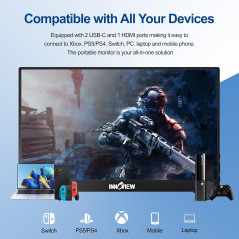 InnoView Écran Portable 15,6 1080P Ultra-Mince USB-C HDMI