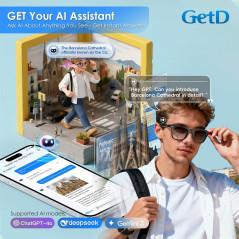 Lunettes AI GetD : Traduction, Musique & ChatGPT intégré